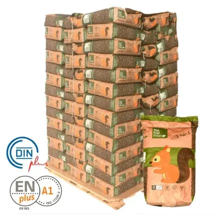 Pellet NATURPELLET palet 70 sacos 15 kg (1.050 kg) ENplus A1