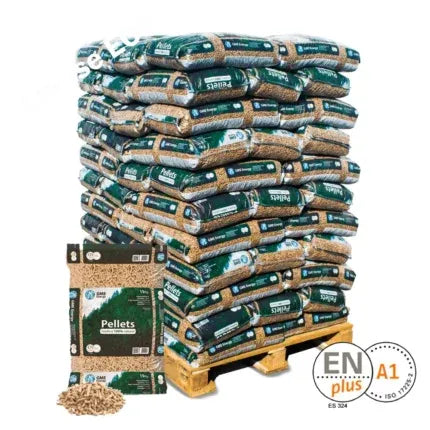 GME WoodPellet palet de 77 sacos de pellet 15 kg (1.155 kg) ENplus A1