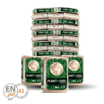 Planeta Verde palet de 77 sacos de pellet 15 kg (1.155 kg) ENplus A1, PEFC